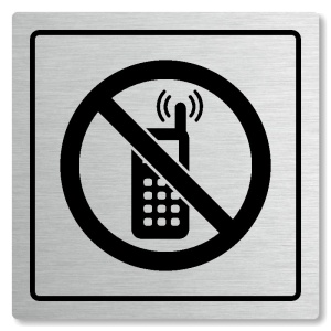 Zákaz telefonování, 148x148mm, stříbrná, Arizona